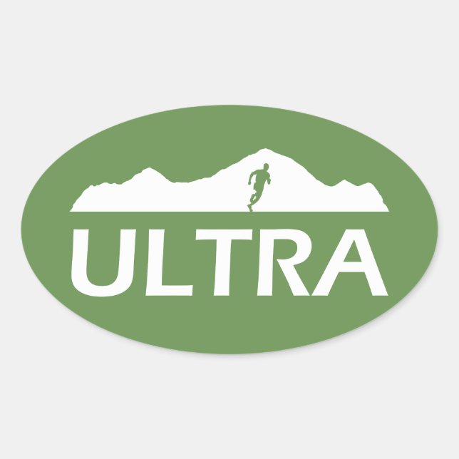 Sticker Ovale Ultra en cours d'exécution (Devant)