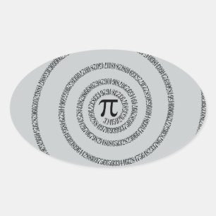 Sticker Ovale Une spirale sur la couleur de gris de changement