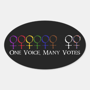 Sticker Ovale Une voix, beaucoup de voix