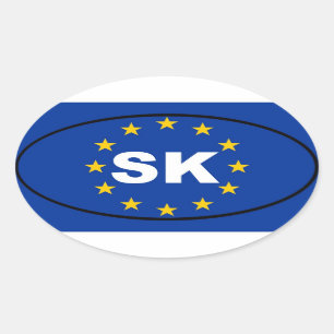 Sticker Ovale Union européenne de la Slovaquie SK