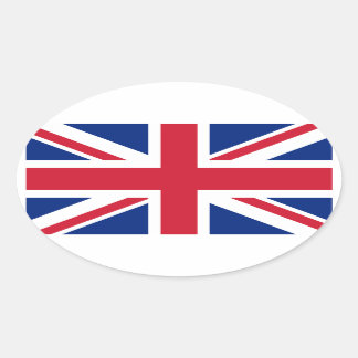 Sticker Ovale Union Jack britannique
