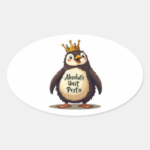 Sticker Ovale Unité absolue Pesto - Le roi Penguin