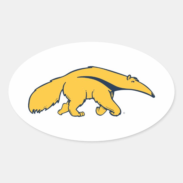 Sticker Ovale Université de Californie, Irvine Anteater (Devant)