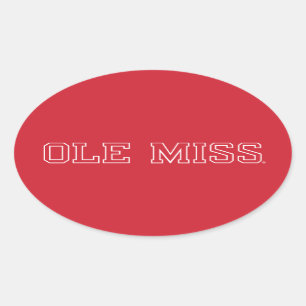 Sticker Ovale Université du Mississippi   Ole Miss Wordmark