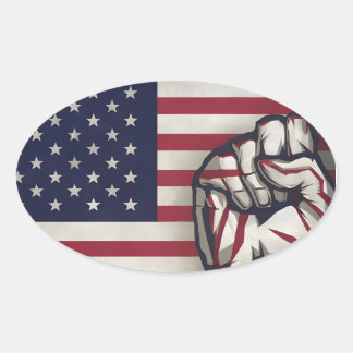 STICKER OVALE USA