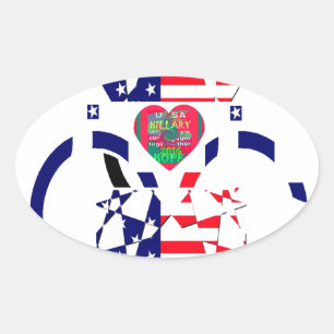 Sticker Ovale USA Hope Beau drapeau national Extraordinaire Desi