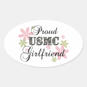 Sticker Ovale USMC Girlfriend