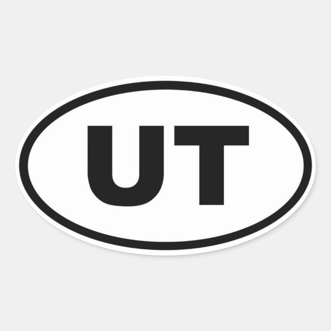 Sticker Ovale UT Utah (Devant)