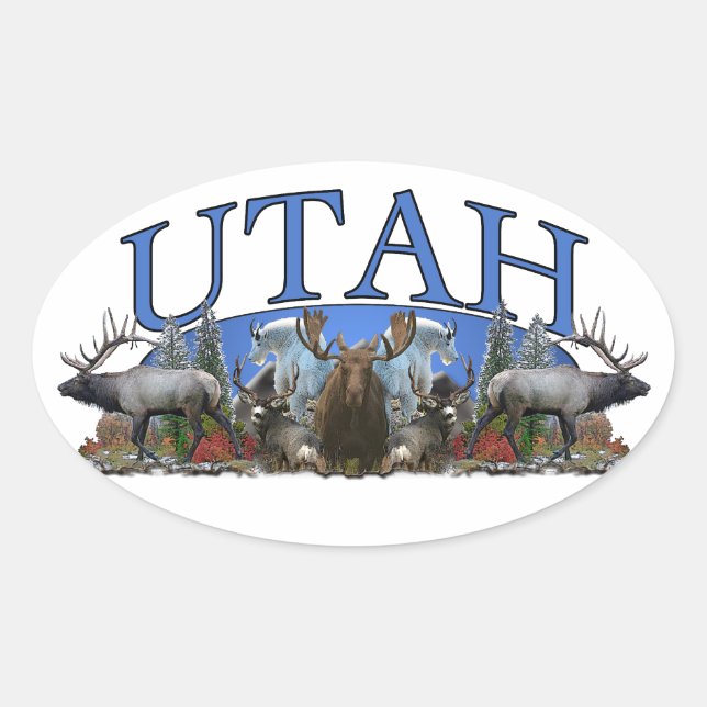 Sticker Ovale Utah (Devant)