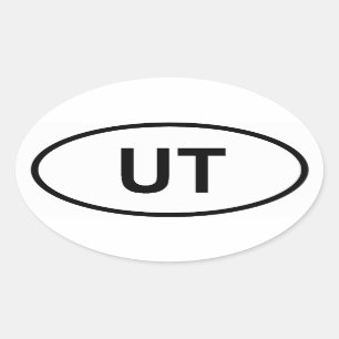 Sticker Ovale Utah "UT"