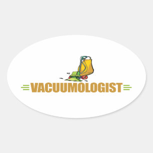 Sticker Ovale Vacuumage amusant