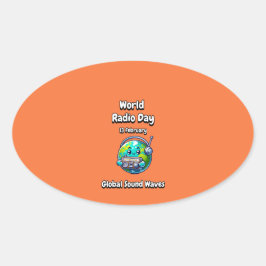 Sticker Ovale Vagues sonores mondiales.