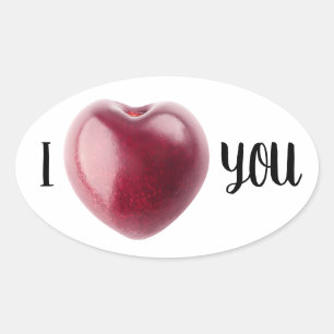 Sticker Ovale Valentine Cherry