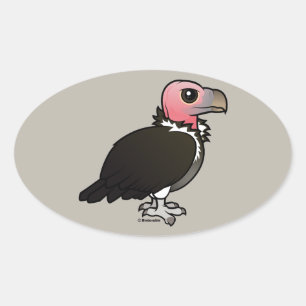 Sticker Ovale Vautour à tête de girofle