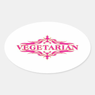Sticker Ovale Végétarien