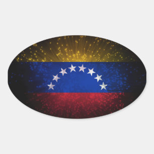Sticker Ovale Vénézuéla Flag