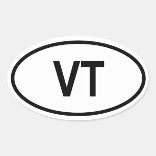 Sticker Ovale Vermont "VT"