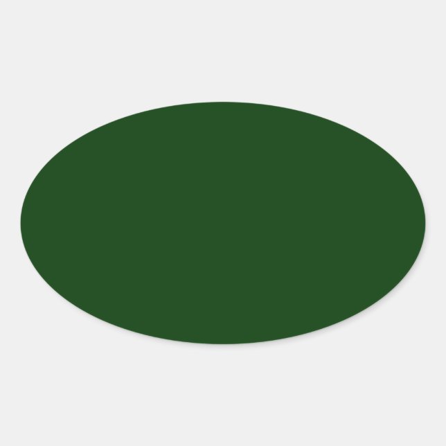 Sticker Ovale Vert foncé (Devant)