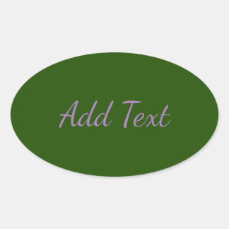 Sticker Ovale Vert foncé