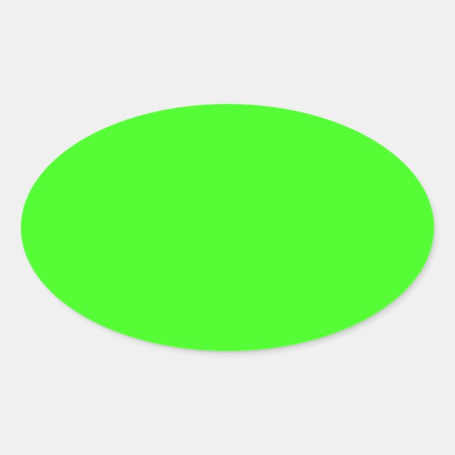 Sticker Ovale vert néon couleur (Devant)