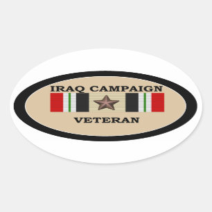 Sticker Ovale Vétéran 1 ICS de l'Irak