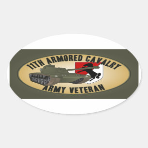 Sticker Ovale Vétéran de l'armée - M-48