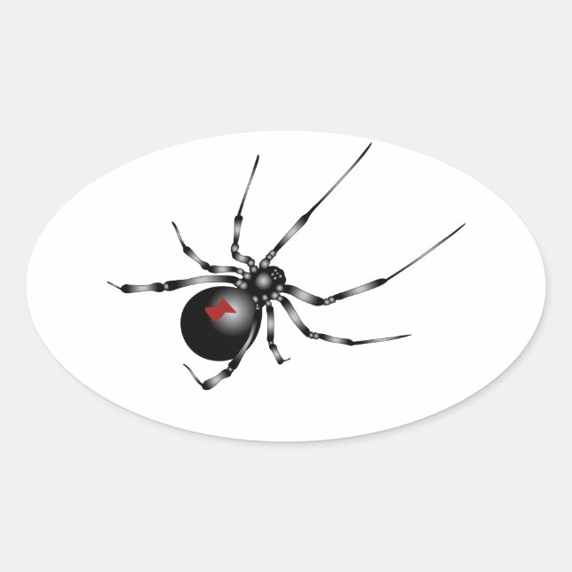 Sticker Ovale Veuve noire (Devant)