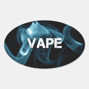 Sticker Ovale Viande de fumée Turquoise