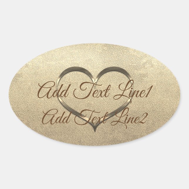 Sticker Ovale Vibe de vacances Gold Retro (Devant)