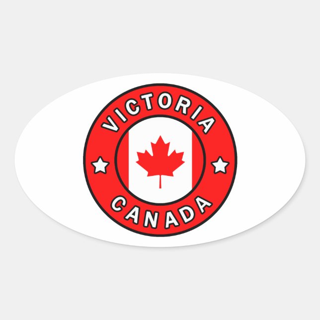 Sticker Ovale Victoria Canada (Devant)