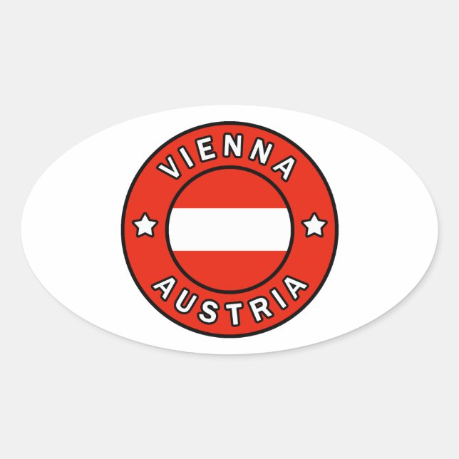 Sticker Ovale Vienne Autriche (Devant)
