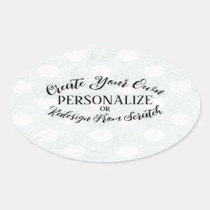 Sticker Ovale Vierge personnalisable - Créez votre propre