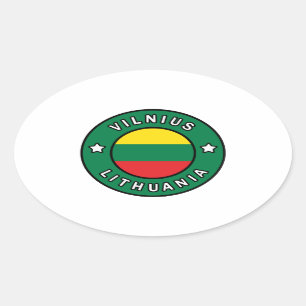 Sticker Ovale Vilnius Lituanie