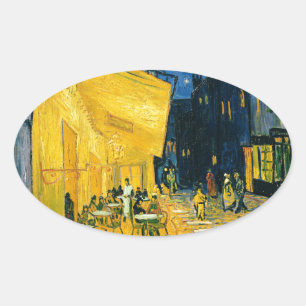 Sticker Ovale Vincent van Gogh   Cafe Terrace, place du Forum