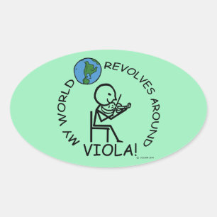 Sticker Ovale Viola - Le monde se révolte autour d'un autocollan