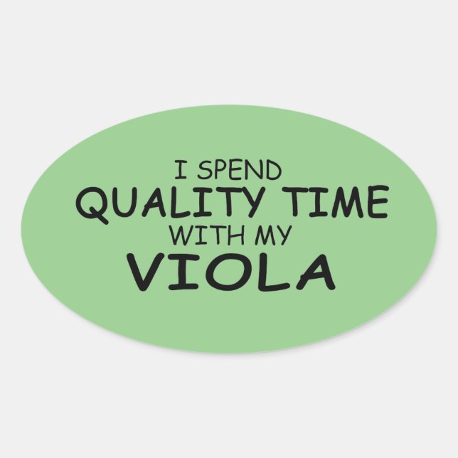 Sticker ovale Viola temps de qualité (Devant)