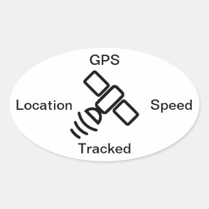 Sticker Ovale Vitesse de localisation de suivi GPS