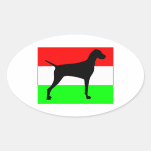 Sticker Ovale vizsla silo Hongrie-Drapeau.jpg