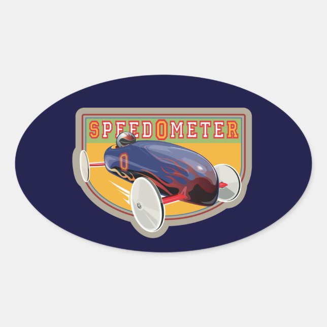 Sticker Ovale Voiture Dessous de verre Speedometer (Devant)