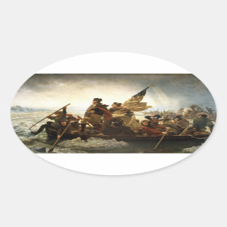 Sticker Ovale Washington Crossing the Delaware - 1851