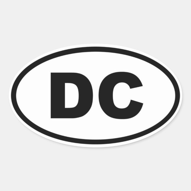 Sticker Ovale Washington DC (Devant)
