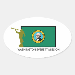 STICKER OVALE WASHINGTON EVERETT MISSION LDS CTR