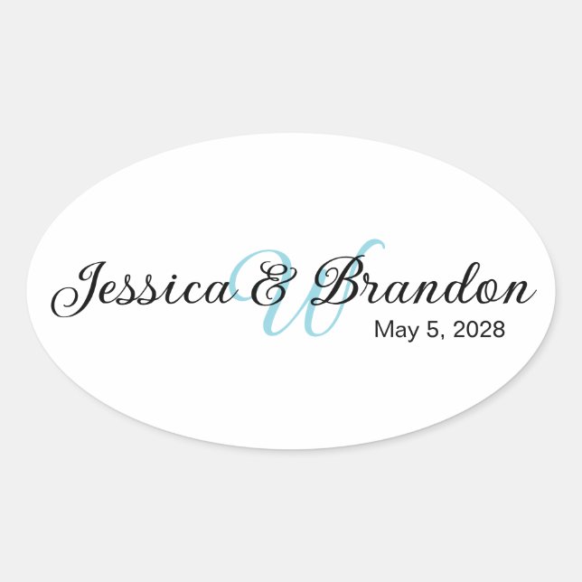 Sticker Ovale Wedding Label 016 (Devant)