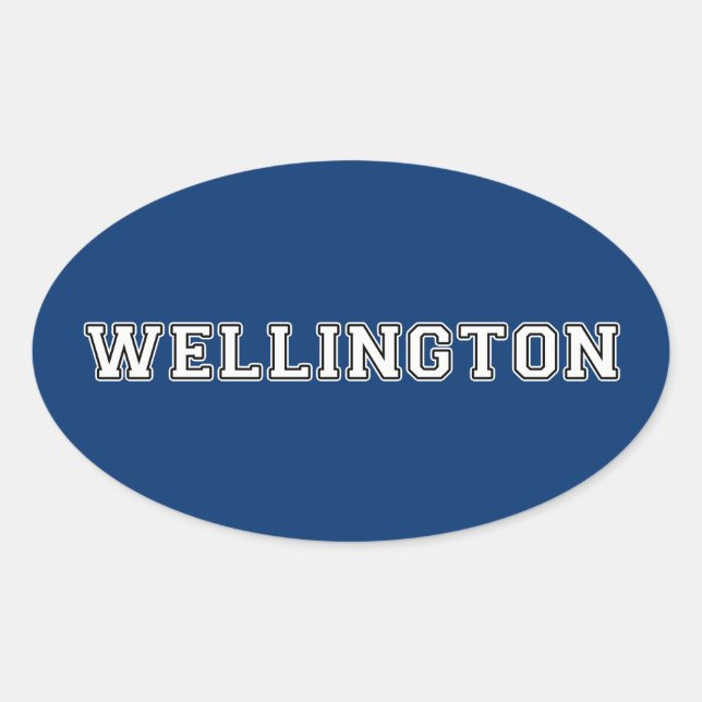 Sticker Ovale Wellington Nouvelle-Zélande (Devant)
