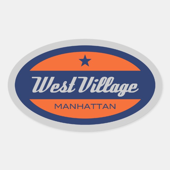 Sticker Ovale West Village (Devant)