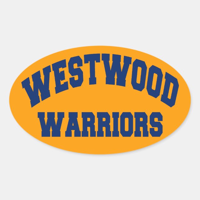 Sticker Ovale Westwood Warriors (Devant)