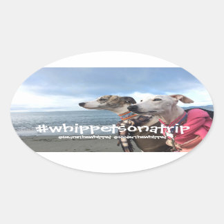 Sticker Ovale #whippetsonatrip en WA