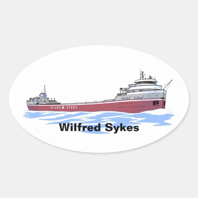 Sticker Ovale Wilfred Sykes, cargo des Grands Lacs, pont droit (Devant)