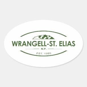 Sticker Ovale Wrangell-St. Le Parc national d'Elias