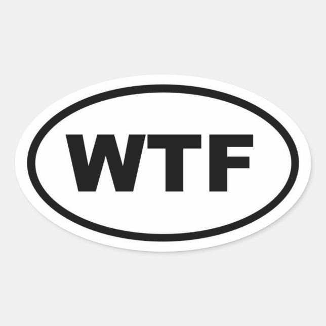 STICKER OVALE WTF (Devant)